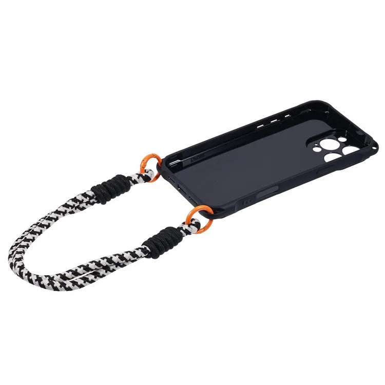 For iPhone 16 Pro Max Case Reinforced Corner Shockproof TPU Phone Cover with Wrist Strap