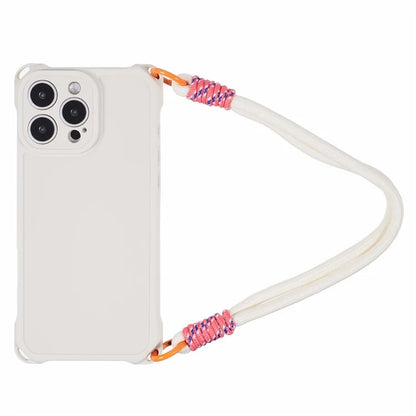For iPhone 16 Pro Max Case Reinforced Corner Shockproof TPU Phone Cover with Wrist Strap