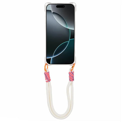 For iPhone 16 Pro Max Case Reinforced Corner Shockproof TPU Phone Cover with Wrist Strap
