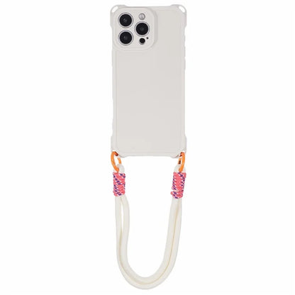 For iPhone 16 Pro Max Case Reinforced Corner Shockproof TPU Phone Cover with Wrist Strap