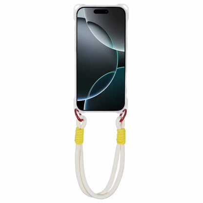 For iPhone 16 Pro Max Case Reinforced Corner Shockproof TPU Phone Cover with Wrist Strap