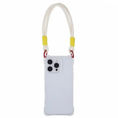 For iPhone 16 Pro Max Case Reinforced Corner Shockproof TPU Phone Cover with Wrist Strap