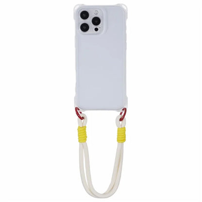 For iPhone 16 Pro Max Case Reinforced Corner Shockproof TPU Phone Cover with Wrist Strap