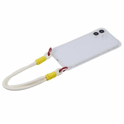 For iPhone 16 Plus Case Reinforced Corner Shockproof TPU Phone Cover with Wrist Strap