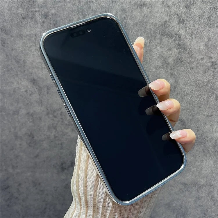 For iPhone 16 Magnetic Case Bling Rhinestone Clear TPU + PC Phone Cover