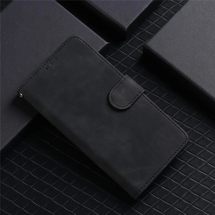 For iPhone 16 Pro Leather Case Skin-Feel Anti-Drop Wallet Flip Phone Cover