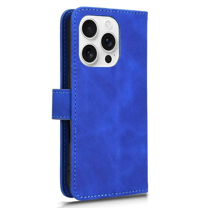 For iPhone 16 Pro Leather Case Skin-Feel Anti-Drop Wallet Flip Phone Cover