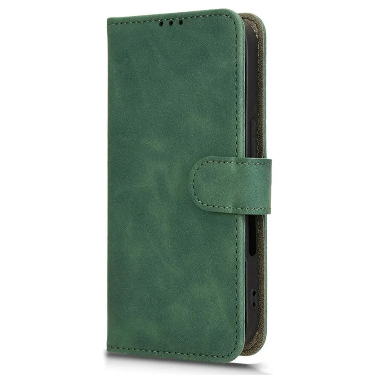 For iPhone 16 Pro Leather Case Skin-Feel Anti-Drop Wallet Flip Phone Cover