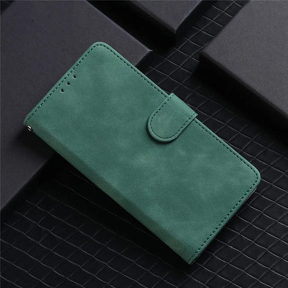 For iPhone 16 Pro Leather Case Skin-Feel Anti-Drop Wallet Flip Phone Cover