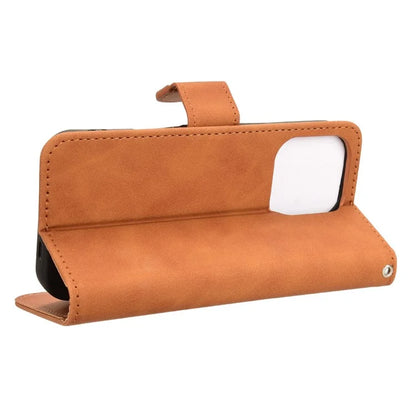For iPhone 16 Pro Leather Case Skin-Feel Anti-Drop Wallet Flip Phone Cover