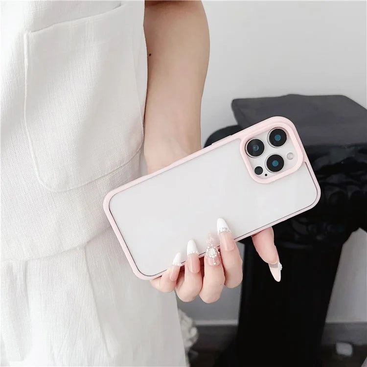 For iPhone 16 Pro Case TPU+PC Crystal Clear Back Cover with Lanyard Holes