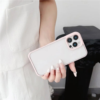 For iPhone 16 Pro Max Case TPU+PC Crystal Clear Back Cover with Lanyard Holes