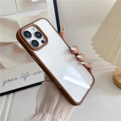 For iPhone 16 Pro Max Case TPU+PC Crystal Clear Back Cover with Lanyard Holes