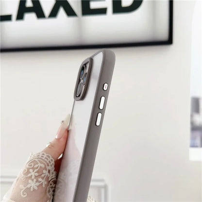 For iPhone 16 Pro Max Case TPU+PC Crystal Clear Back Cover with Lanyard Holes