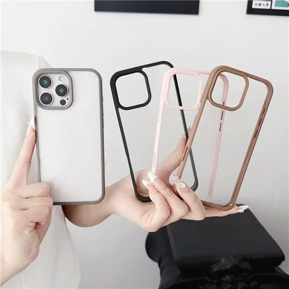 For iPhone 16 Pro Max Case TPU+PC Crystal Clear Back Cover with Lanyard Holes