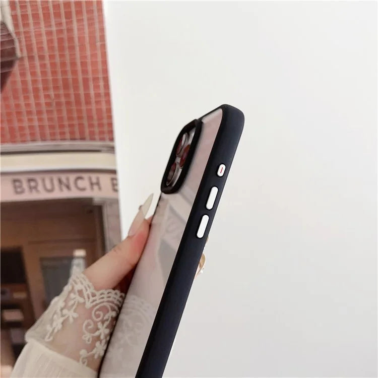 For iPhone 16 Pro Case TPU+PC Crystal Clear Back Cover with Lanyard