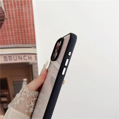 For iPhone 16 Pro Case TPU+PC Crystal Clear Back Cover with Lanyard