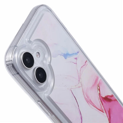 For iPhone 16 Plus Case Marble Pattern Airbag Drop Protection TPU Phone Cover