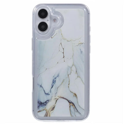 For iPhone 16 Plus Case Marble Pattern Airbag Drop Protection TPU Phone Cover