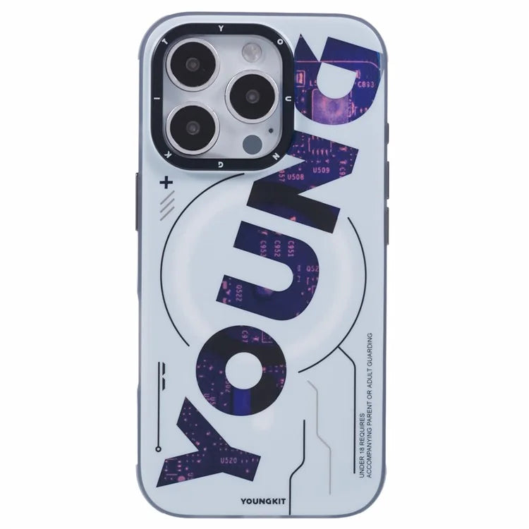 YOUNGKIT Future Series for iPhone 16 Pro Case Compatible with MagSafe IMD TPU Anti-Scratch Cover