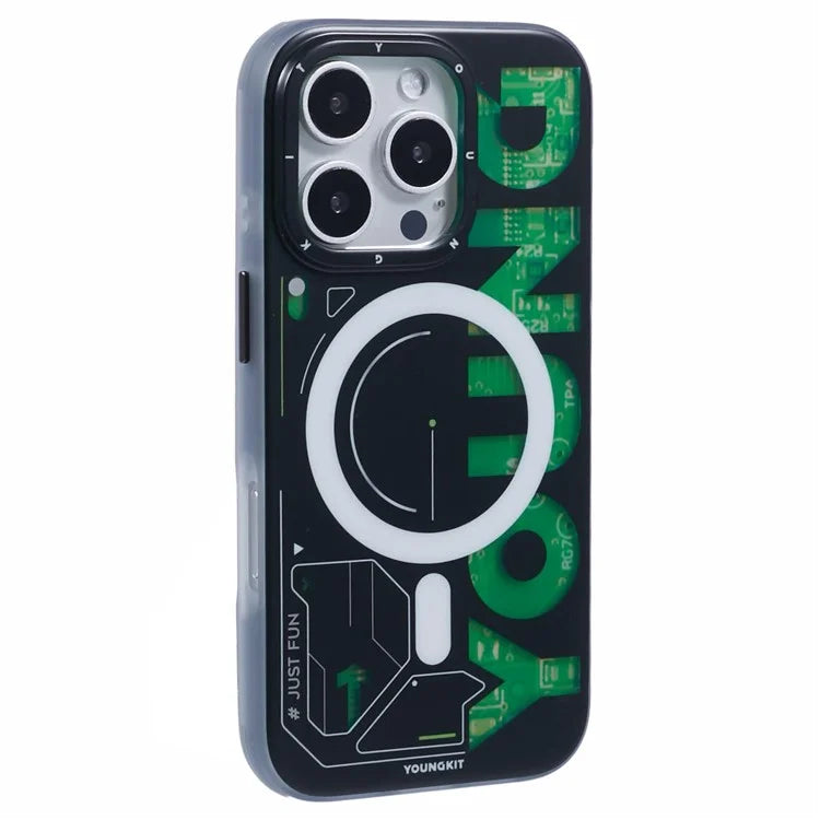 YOUNGKIT Future Series for iPhone 16 Pro Case Compatible with MagSafe IMD TPU Anti-Scratch Cover