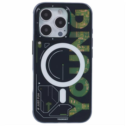 YOUNGKIT Future Series for iPhone 16 Pro Case Compatible with MagSafe IMD TPU Anti-Scratch Cover