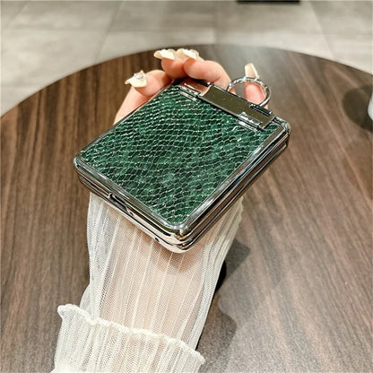 For Huawei Pocket 2 Case Fish Scale Texture Ring Holder PC Rhinestone Phone Cover