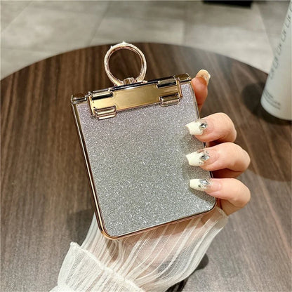 For Huawei nova Flip 5G Case Glitter Design Rhinestone Decor Hard PC Phone Cover