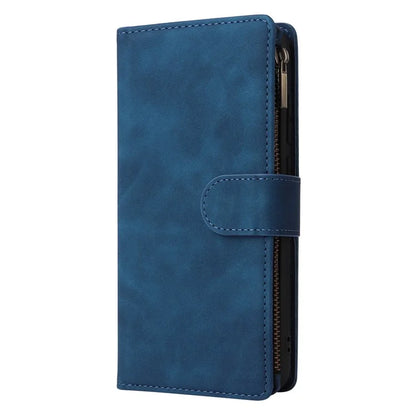 For Samsung Galaxy A06 Case Zipper Wallet Multiple Card Slots Leather Phone Cover