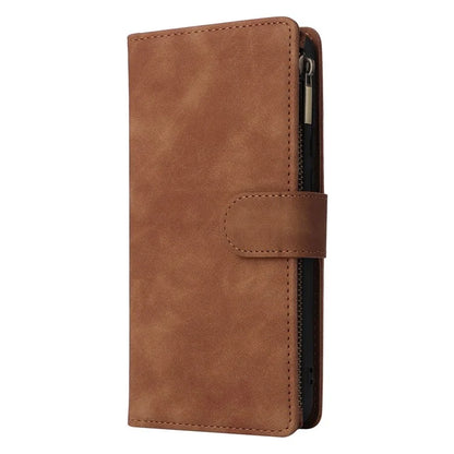 For Samsung Galaxy A06 Case Zipper Wallet Multiple Card Slots Leather Phone Cover
