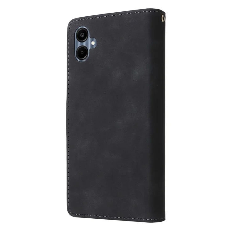 For Samsung Galaxy A06 Case Zipper Wallet Multiple Card Slots Leather Phone Cover