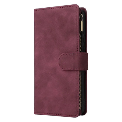 For Samsung Galaxy A06 Case Zipper Wallet Multiple Card Slots Leather Phone Cover