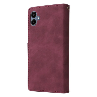 For Samsung Galaxy A06 Case Zipper Wallet Multiple Card Slots Leather Phone Cover