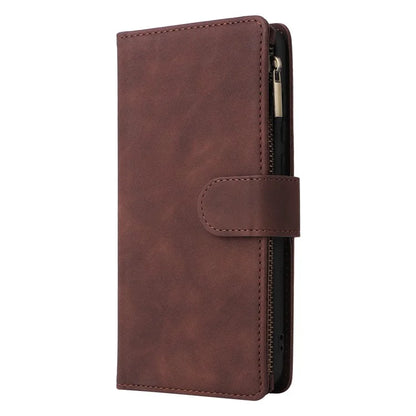For Samsung Galaxy A06 Case Zipper Wallet Multiple Card Slots Leather Phone Cover