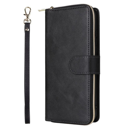 For Samsung Galaxy A06 Case Zipper Pocket PU Leather Phone Cover with Hand Strap