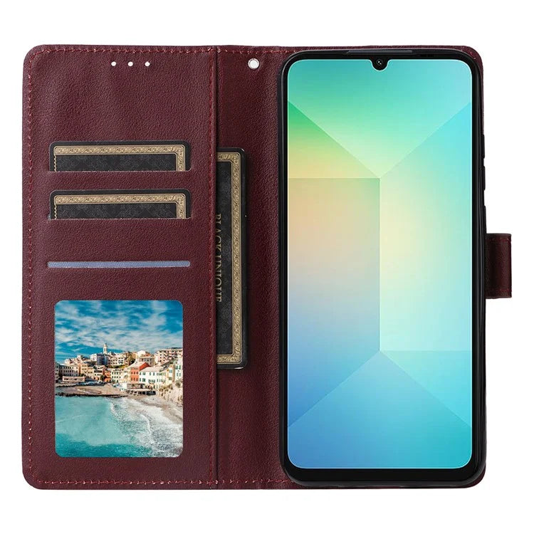 For Samsung Galaxy A06 Case Wallet Stand View PU Leather Phone Cover
