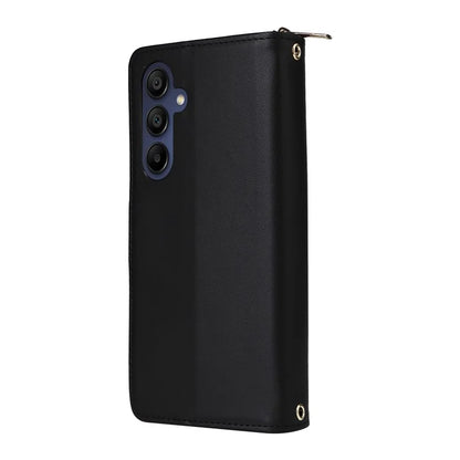 R20 For Samsung Galaxy A16 5G Case Zipper Pocket PU Leather Cover with 9 Card Slots