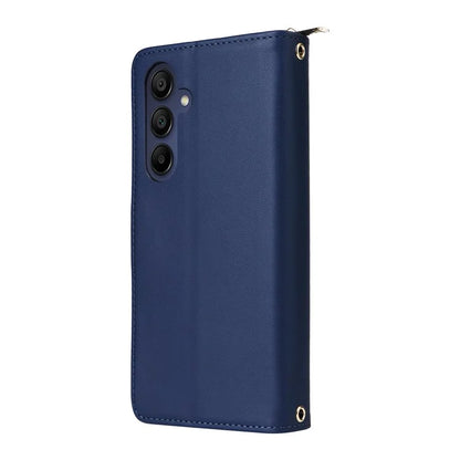 R20 For Samsung Galaxy A16 5G Case Zipper Pocket PU Leather Cover with 9 Card Slots