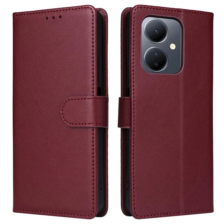 For vivo Y27 4G / Y27 5G / Y78 5G (China) / Y36 5G (Global) Case Wallet Stand View PU Leather Phone Cover