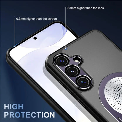 For Samsung Galaxy S23 FE Magnetic Case Heat Dissipation Aromatherapy Kickstand Silicone+PC Phone Cover