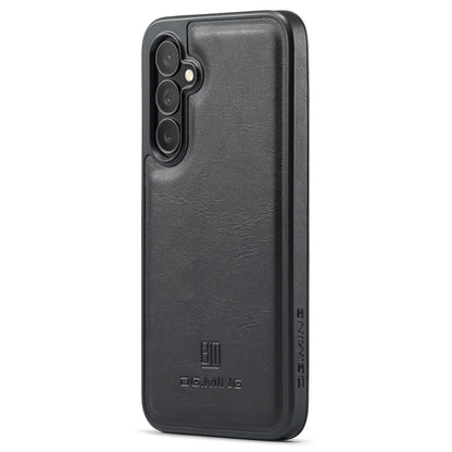 DG.MING For Samsung Galaxy S24 FE Case Anti-Drop Leather Coated PC+TPU Phone Back Cover