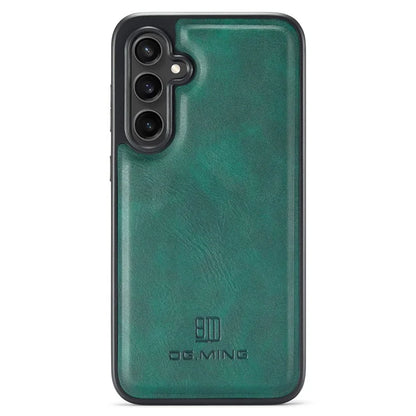 DG.MING For Samsung Galaxy S24 FE Case Anti-Drop Leather Coated PC+TPU Phone Back Cover