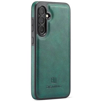 DG.MING For Samsung Galaxy S24 FE Case Anti-Drop Leather Coated PC+TPU Phone Back Cover
