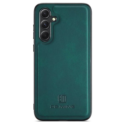 DG.MING For Samsung Galaxy S24 FE Case PU Leather Covered PC+TPU Hybrid Phone Shell