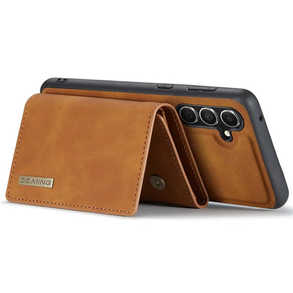 DG.MING M1 Series for Samsung Galaxy S24 FE Case Kickstand PU Phone Cover with Detachable Wallet