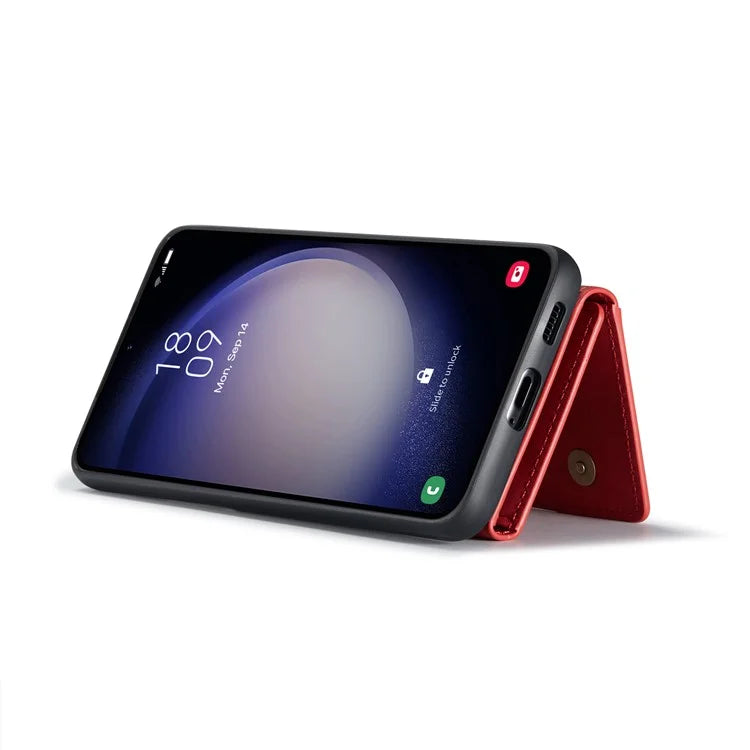 DG.MING M2 Series for Samsung Galaxy S24 FE Case PU+PC+TPU Phone Cover Detachable Wallet