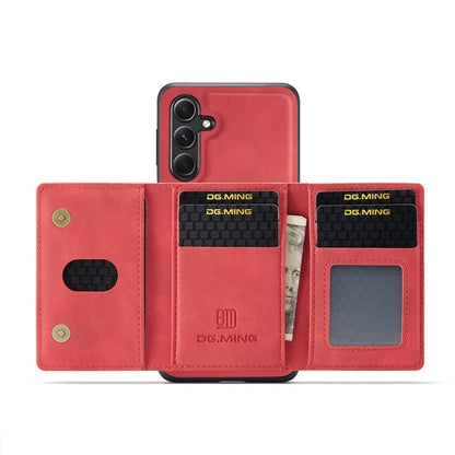 DG.MING M2 Series for Samsung Galaxy S24 FE Case PU+PC+TPU Phone Cover Detachable Wallet