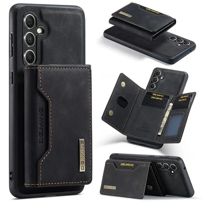 DG.MING M2 Series for Samsung Galaxy S24 FE Case PU+PC+TPU Phone Cover Detachable Wallet