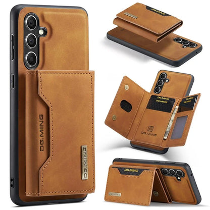 DG.MING M2 Series for Samsung Galaxy S24 FE Case PU+PC+TPU Phone Cover Detachable Wallet