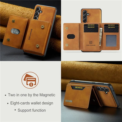 DG.MING M2 Series for Samsung Galaxy S24 FE Case PU+PC+TPU Phone Cover Detachable Wallet